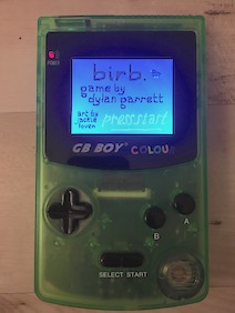 Menu on a real Gameboy